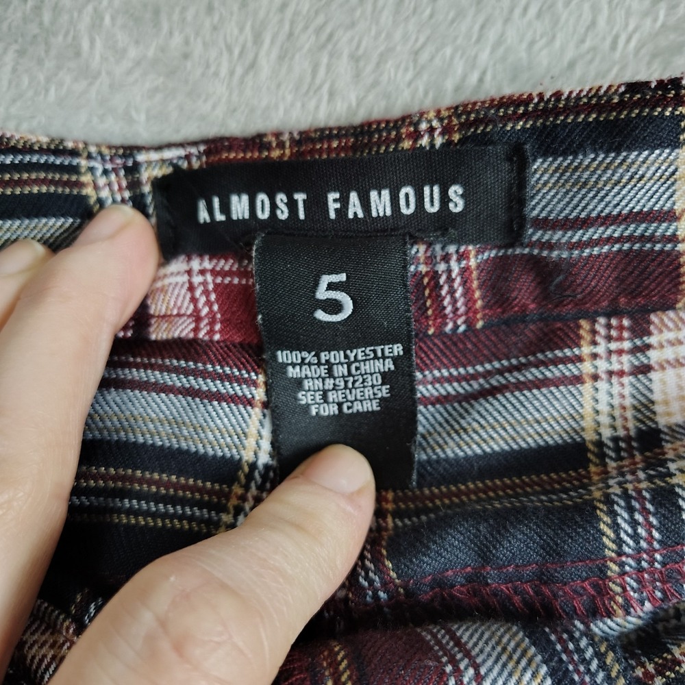 Tommy Hilfiger Plaid Wide Leg Pants - Red, White, Black - Picture 9 of 12